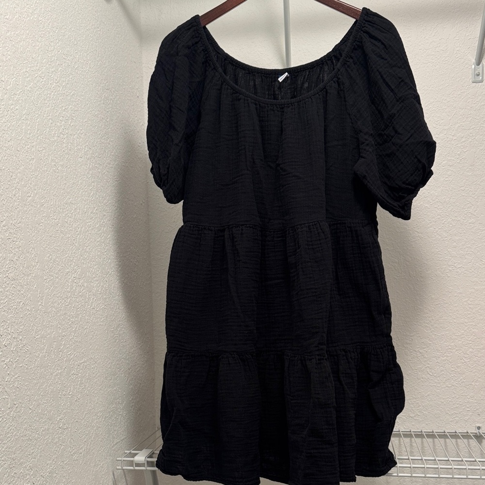 Old Navy Black Tiered Dress